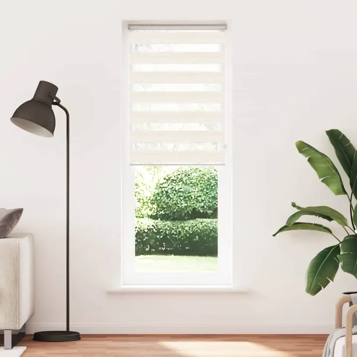 Estor cebra beige mármol tejido ancho 75,9 cm poliéster - 1