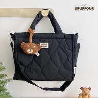Bolsa De Bebé Multifuncional Coreana Estilo Hobos Tamaño Medio Para Embarazadas Con Cierre De Cremallera Material De Tela Bolsa De Mano Para Accesorios De Bebé - details 7