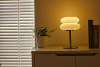 Lámpara De Noche Para Dormitorio Estilo Cremoso Con Enchufe USB Luz De Ambiente Para Sala De Estudio Regulable En Tres Colores - details 9