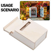Mini Mailbox En Madera Blanco DIY Para Jardín Decoración De Hogar Estilo De Casilla De Correos De Tamaño Miniatura Montaje En Pared - details 1
