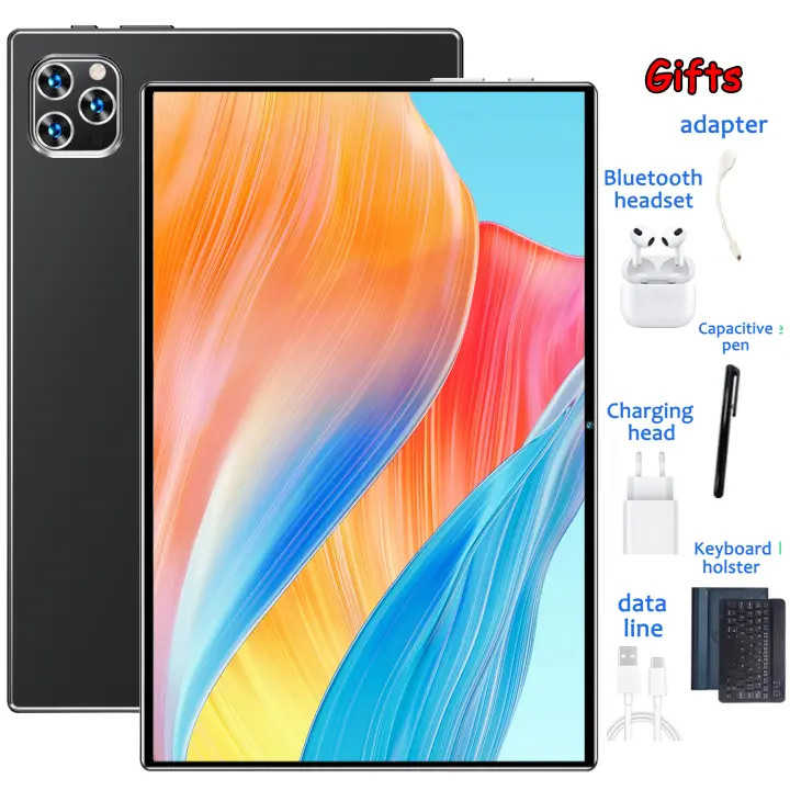 2025 Original Brand New 10.1-inch Tablet Android 20000mAh 16GB RAM 1TB ROM Android 13.0 WiFi 5MP 13MP 14 Core TabletsPC 4G/5G Network Bluetooth Global Version HD Screen WiFi GPS with Keyboard - 1