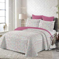 Juego de cama sencillo de tres piezas de algodón puro + 2 fundas de almohada para las cuatro estaciones. - details 5