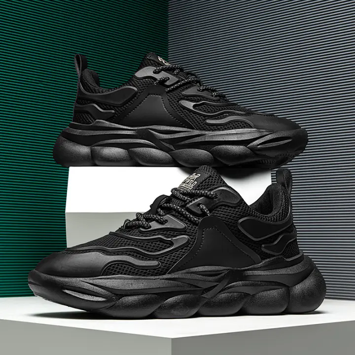 Nuevos Zapatos De Deporte Casual Para Hombre 2024 Suela Antideslizante Transpirable Plataforma Tenis Masculino Zapatillas Deportivas Con Cordones Material Superior De Malla - 1