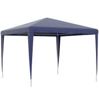 Outsunny Carpa Desmontable 3x3 m Cenador Pabellón de Jardín con 4 Orificios de Drenaje y Marco de Metal Gazebo para Terraza Patio Exterior Camping - details 0