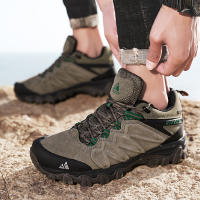 Zapatos De Senderismo De Cuero HIKEUP De Alta Calidad Duraderos Para Hombres Deportes Al Aire Libre Trekk Ing Subida Caza Zapatillas Respirables Talla True - details 6