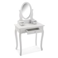 VERSA HOME - Tocador KATE blanco , con 3 cajones y unas medidas de 70x40x129.5 cm - details 2