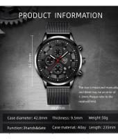 Reloj De Cuarzo Para Hombre DEYROS Minimalista De Moda Banda De Acero Inoxidable Malla Reloj Hombre Casual Negocio - details 2