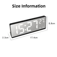 Reloj De Despertar Digital Con Control De Voz Temperatura Dual Modo Nocturno 12/24H LED Reloj De Mesa Para El Hogar - details 0