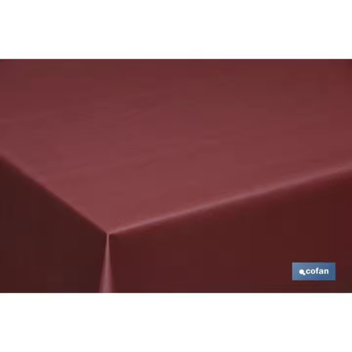 Mantel antimanchas resinado 1,40x1,80 m 50 % alg 50% pol. granate - 1