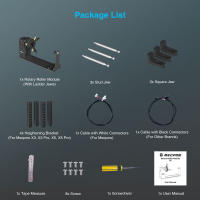 Mecpow G5 Rodillo Giratorio Láser Con Tres Pinzas De Ángulo Ajustable Para Objetos De Formas Múltiples, Compatible Con Casi Todas Las Máquinas De Grabado Láser, Viene Con Soporte De Altura - details 10
