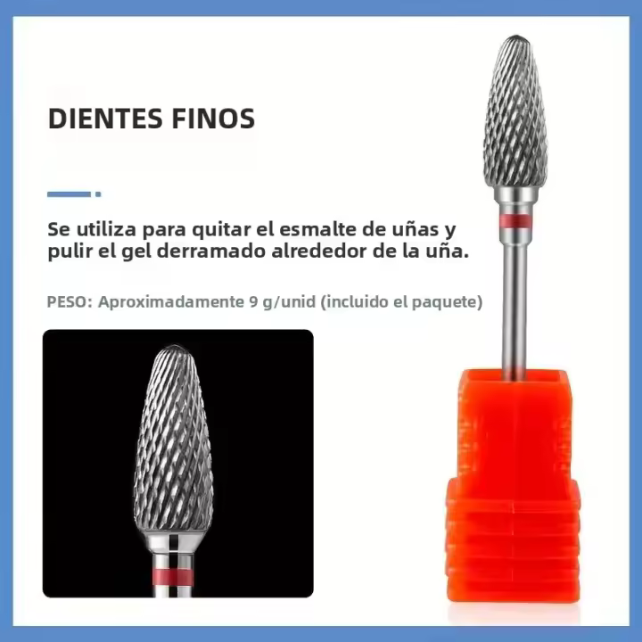 Broca De Uñas De Carburo De Tungsteno Accesorio Para Broca Eléctrica Para Eliminación De Polvo De Gel De Uñas Herramientas De Manicura - 1