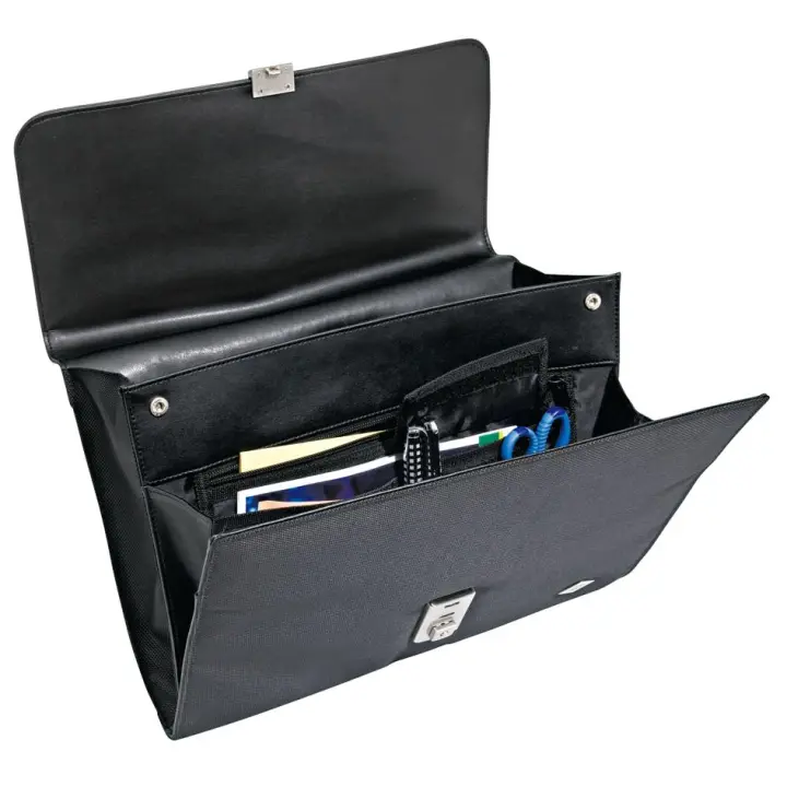 Carpeta WEDO Elegance, símil piel/nylon, negro - 1