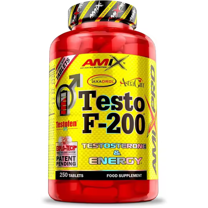Suplemento Alimenticio Testo F-200 AMIX Nutrition 250 Tabletas - 1