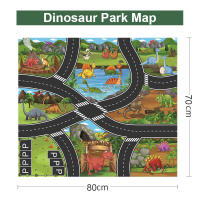 Mesa De Juego Ciudadana 83x57cm Con Señales De Tráfico Mapa De Estacionamiento Dinosaurio Fermero Juguete Educativo Para Niños Sin Batería Material ABS - details 11