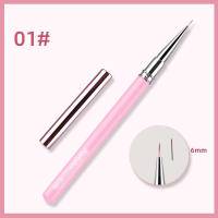 Pincel De Uñas Con Mango De Acrílico Rosa Herramientas De Dibujar Y Pintar Triangular Para Francés Y Manicura - details 1