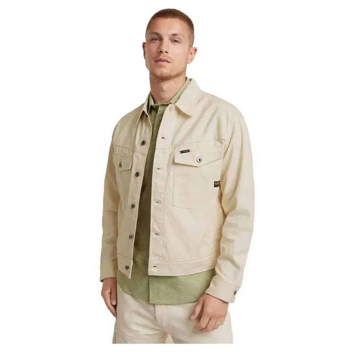 Ropa hombre Chaquetas G-star Chaqueta Vaquera Dakota Beige - 1