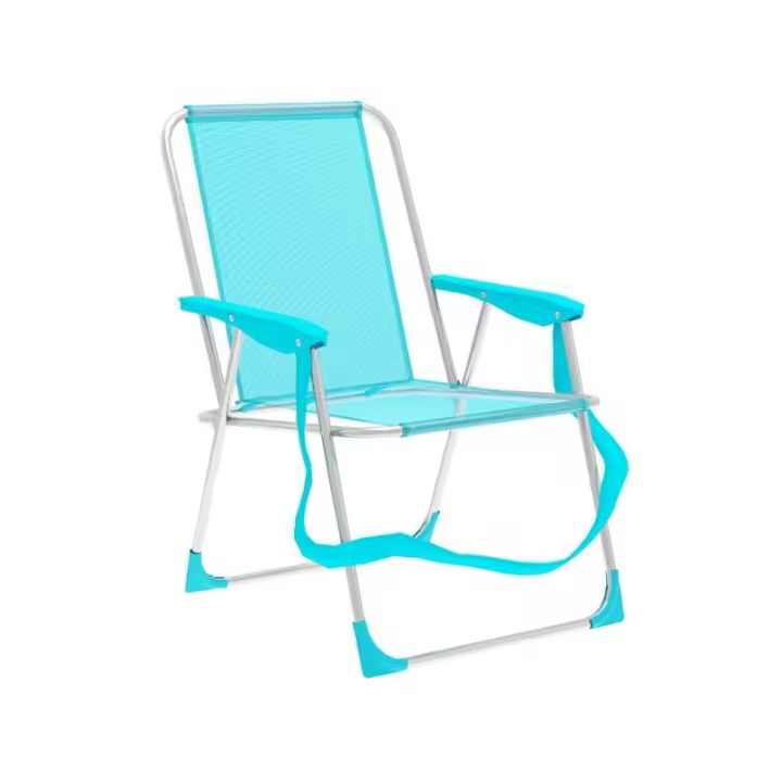 Marbueno Silla Plegable Aluminio Aguamarina Playa y Piscina 53X56X78 cm 10307 - 1