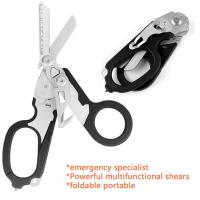 Tijeras De Trauma Multiusos Plegables Con Funda Compatible Herramientas De Emergencia Pesadas Para Camping Y Socorro - details 0