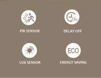 Lámpara De Pared Revestida LED Con Sensor PIR Para Pasillos Escaleras Y Estepes Iluminación Moderna Interior Para El Hogar Incluye Bombillas - details 1