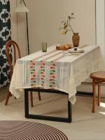 Mantel Rectangular De Lino Para Decoración Rustica Y Vintage Mantel De Encaje Transparente Ideal Para Bodas Fiestas Y Picnics - details 0