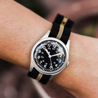 Reloj Militar Para Hombres 34.5mm Movimiento Cuarzo Super 2035 Luminoso Retro Con Correa De Nylon Rugged 50m Impermeable - details 3