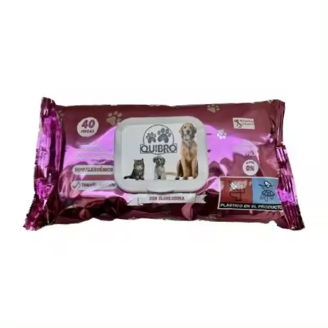 Toallitas Higiénicas Quibro para Perros y Gatos 80 unidades - Aroma Clorexidina - 1