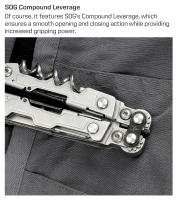 SOG 19 En 1 PowerLitre Tijeras Multifuncionales Plegables EDC Mini Herramientas Portátiles Afilador De Hojas Para Exteriores Y Sobrevivencia PL1001-CP - details 10