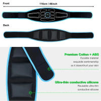Estimulador Muscular EMS Entrenador USB Cinturón Eléctrico Abdominal Aparato De Tonificación Corporal Perder Peso Fitness Equipo De Vibration Para Cintura Y Abdomen - details 0