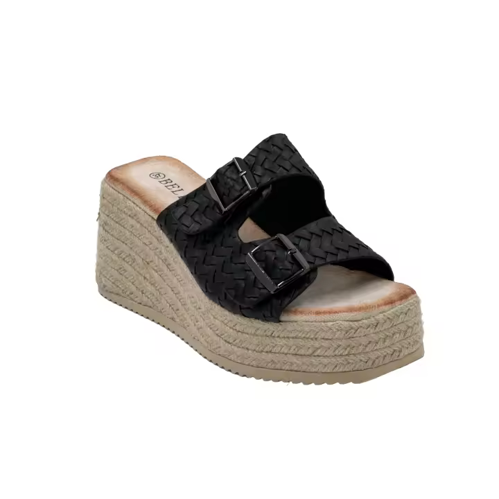 JZ Hermanos Cuña de Plataforma con Hebillas Estilo Moderno y Frescura Natural para mujer - 1