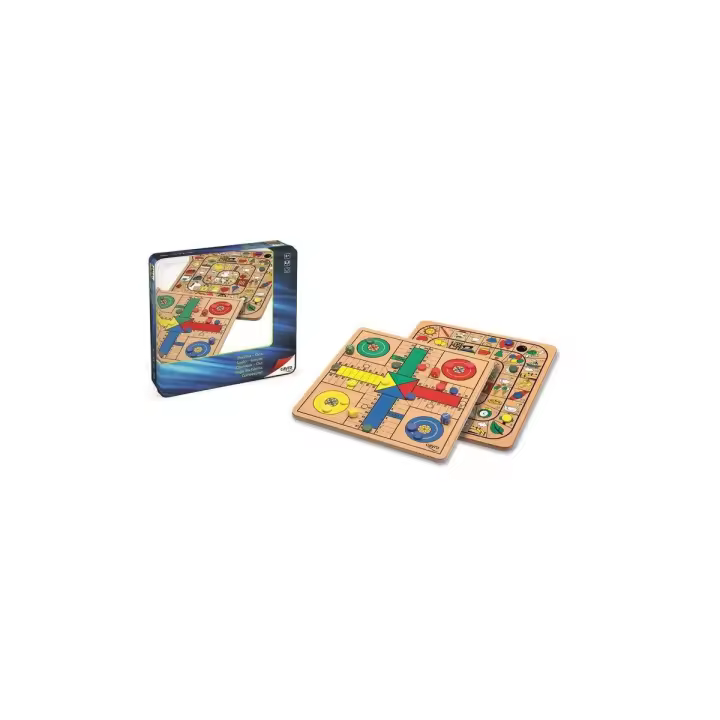 Cayro - Parchís - Oca de madera en caja de metal. Juego de mesa familiar. - 1