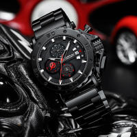 Reloj De Pulsera De Lujo Para Hombres CRRJU Grande Dial En Acero Inoxidable Impermeable Cronógrafo Con Fecha Relogio Masculino - details 19