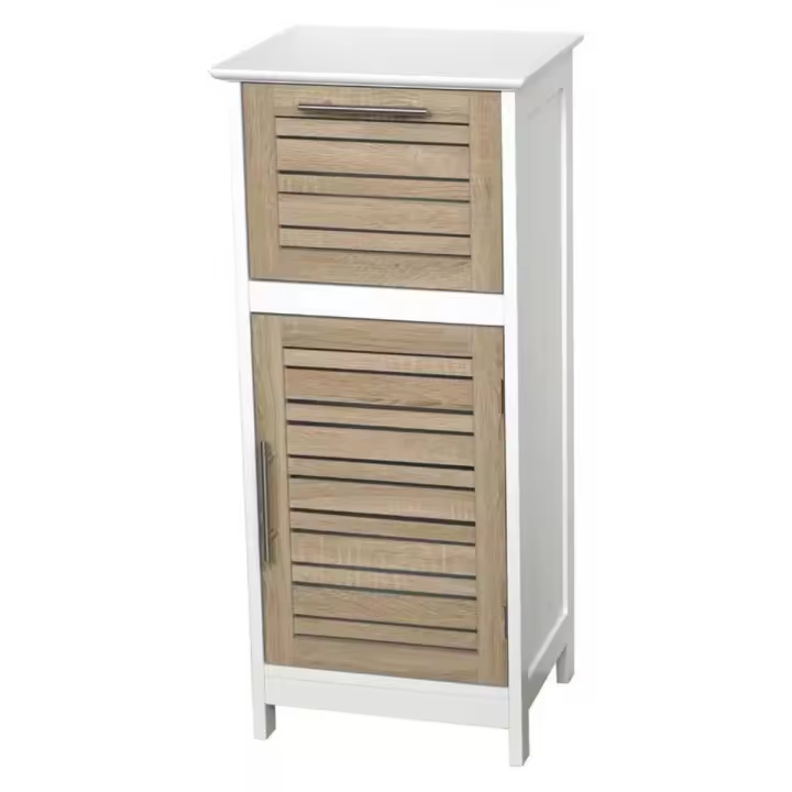 XOCOTŌ® - Armario Alto 'Stockholm' 6 Estantes + Puerta, Mueble de Baño de Madera, Resistente al Agua y Humedad 37x30x83cm - XOCOTO STOCKHOLM - 1
