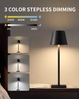 Lámpara De Escritorio LED Táctil Recargable Con USB Impermeable Para Ambiente De Restaurante Y Oficina Luz De Mesa Moderna - details 1