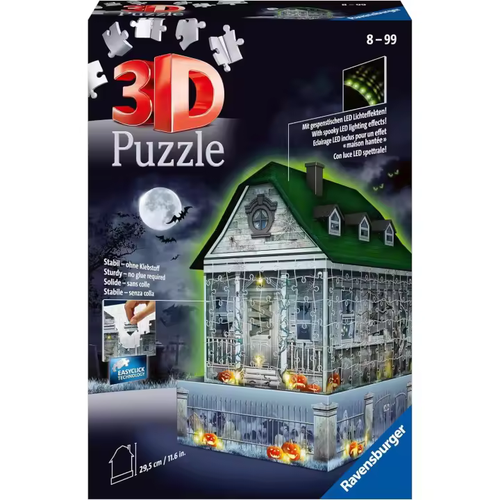 RAVENSBURGER - PUZZLE 3D CASA ENCANTADA CON LUCES - RAVENSBURGER 11254 - 257 PIEZAS - 1