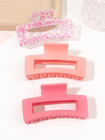 3 Pcs Clip De Pelo Grande Para Mujeres Y Niñas Clips De Cabello Fuerte Mate Cuadrado Para Pelo Grueso O Fino Protección Solar Accesorio De Moda - details 14