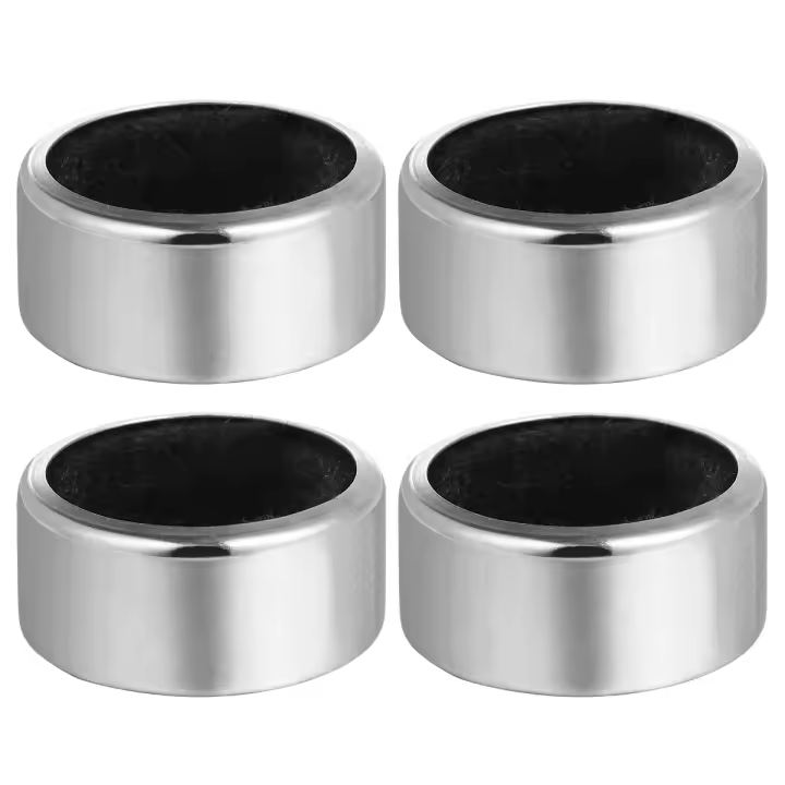 BESTONZON Anillo De Acero Inoxidable Para Botellas 4pcs Rojo Anti-Desbordamiento Y Antiparásitos Herramientas De Barra - 1
