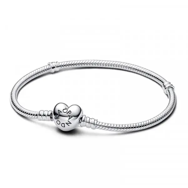 Pandora - Pulsera Moments Cadena de Serpiente con cierre de Corazón 59071916 - 1