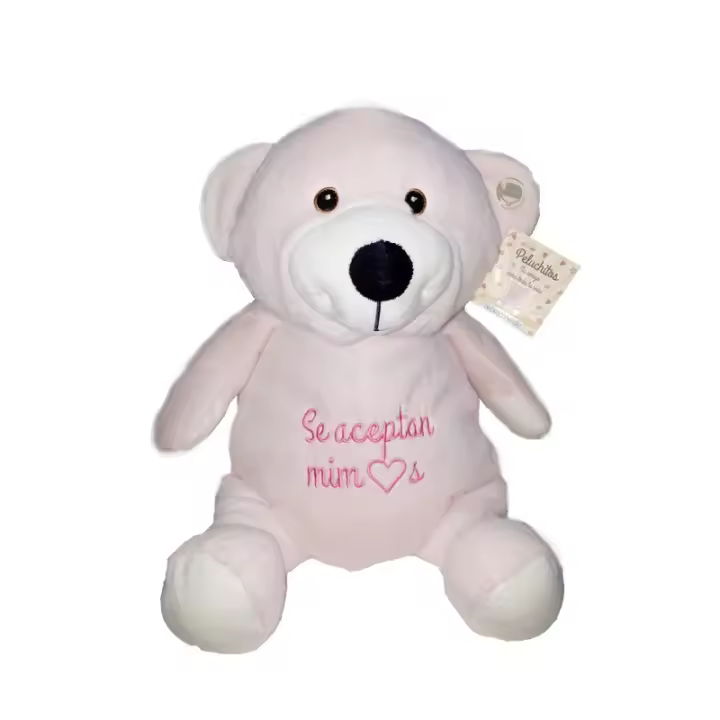 PELUCHITOS OSO ROSA "SE ACEPTAN MIMOS" - 1