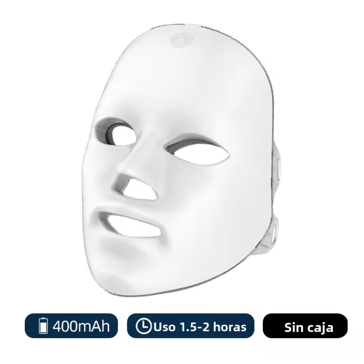 Máscara LED Inalámbrica 7 Colores Máscara De Belleza Con Luz Fotónica Rejuvenecimiento Anti-Edad Tensión De Piel Facial - 1