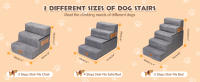 Nobleza - Escalera para Perros, Rampa para Perros, Escalera para Cama de Perros Pequeños para Perros y Gatos, Escaleras para Perros Mascotas de 3 /4/5Escalones con Rodillo Quitapelusas - details 1