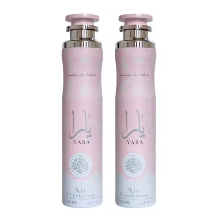 LATTAFA PERFUMES AMBIENTADOR YARA PINK PACK DE 2 UNIDADES, 300ML+300ML 100% ORIGINALES MADE IN DUBAI - 1
