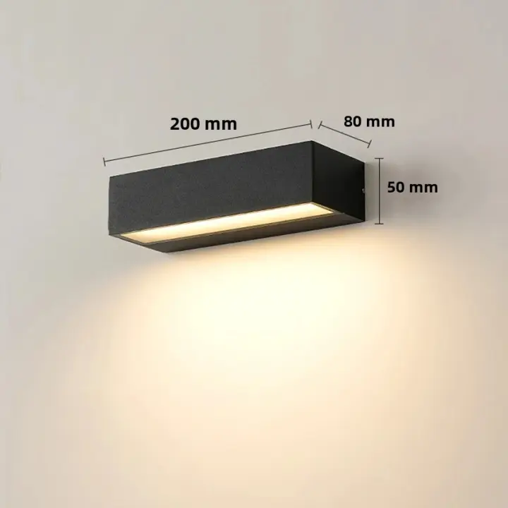 Lámpara De Pared LED 12W 18W 30W Impermeable Para Exterior Iluminación De Puerta De Porche Decorativa Para Jardín Y Courtyard Material De Aluminio - 1