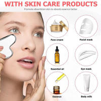 Rodillo De Hielo Para El Rostro 1/3pcs Herramienta De Cuidado De La Piel Reutilizable De Silicona Y Acero Inoxidable Gua Sha Rollo Facial Para Contorno Y Levantamiento - details 11