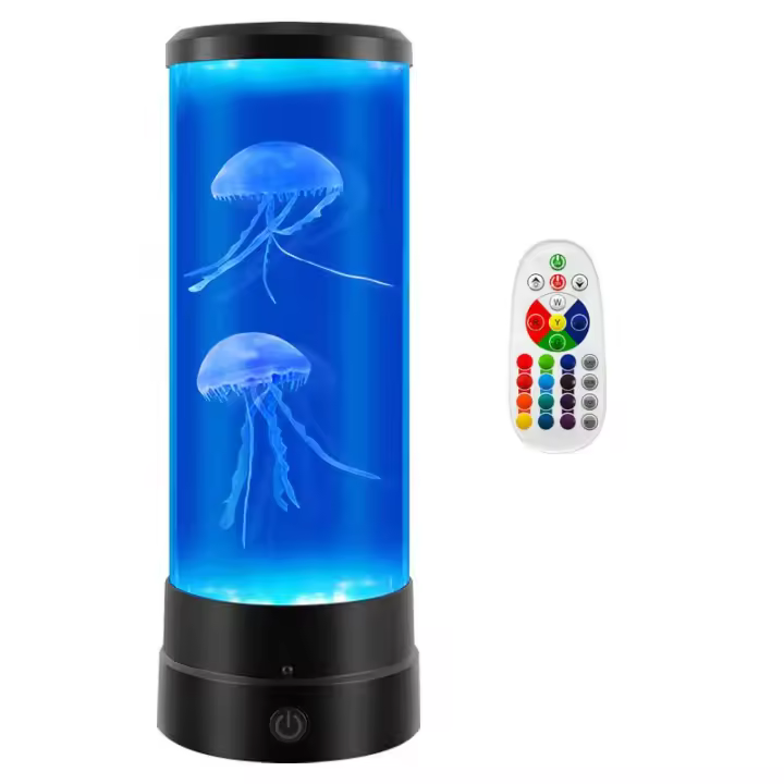 Lámpara De Noche LED Cambio De Color Juguete Acuario Mini Acrílico Simulación De Medusa Regalo Para Niños Decorativa USB - 1