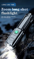 Linterna Táctica Recargable LED Con Zoom Telescópico Y USB Luz De Escenario Portátil Para Camping Y Exterior - details 0