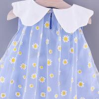 Vestido De Verano Para Niñas Con Estampado De Margarita Y Cuello De Muñeca Pequeño Vestido Sin Mangas Dulce De Cuello De Muñeca Pequeño - details 10