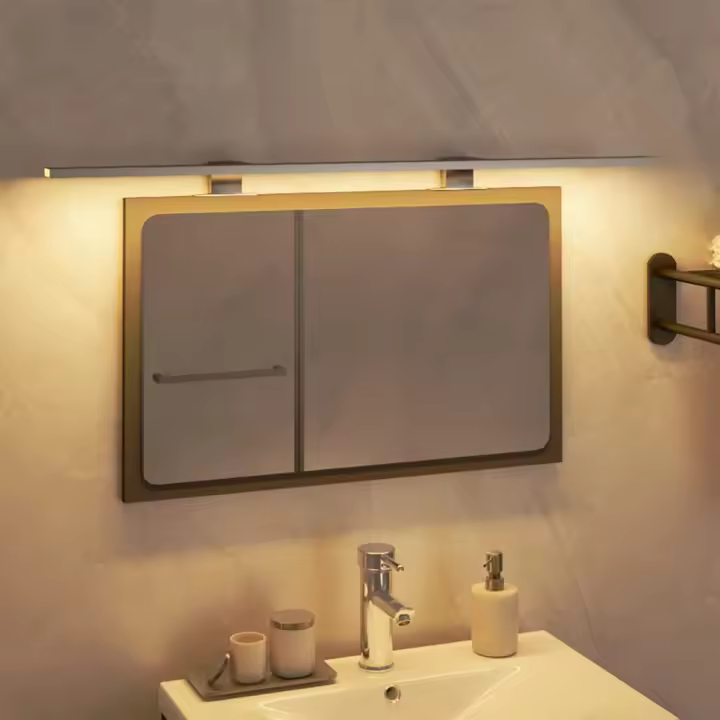 vidaXL Lámpara de Espejo LED Cálido 13 W 3000 K 80 cm Iluminación Pared Color de la luz Blanco cálido,  Blanco frío, y mas - 1