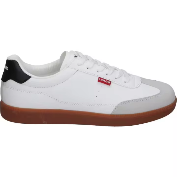LEVI'S KIDS | Zapatillas Levi's Jackson Infantiles – Deportiva en Color Blanco con Detalles en Beige y Negro – Sneakers con Cordones – Estilo Casual – Urbano – Cómodas y Versátiles – Combinables – Moda - 1