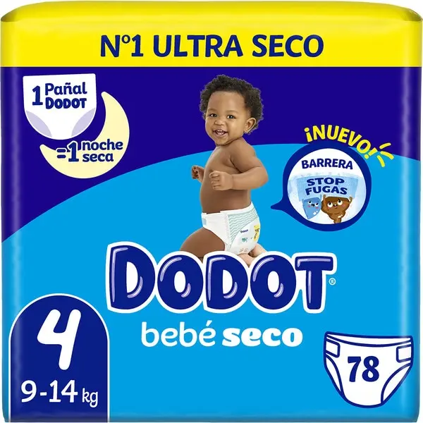 Bebé-Seco pañales de 9 a 14 kg talla 4 bolsa 78 unidades - 1