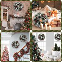 Corona Puerta Navidad, PiñOnes,Bayas Rojas Corona NaviñA Iluminada, Decoración NavideñA Puerta, Corona NavideñA, Adornos NavideñOs, Decoración para Adviento y Navidad - details 4